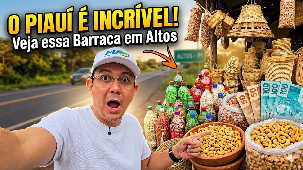 BR 343: Barraca com produtos regionais em Altos, Piauí